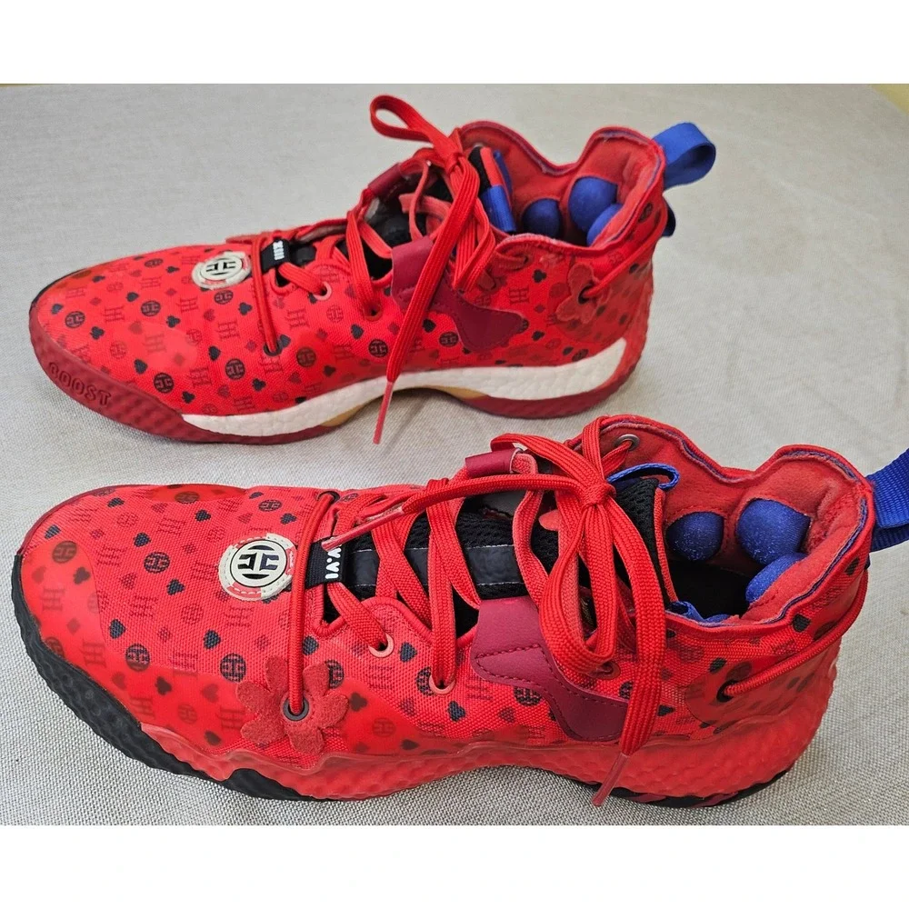 Adidas Harden Vol. 6 Basketball Shoes Mens 9.5 Red Blue‎ Casino HQ3884